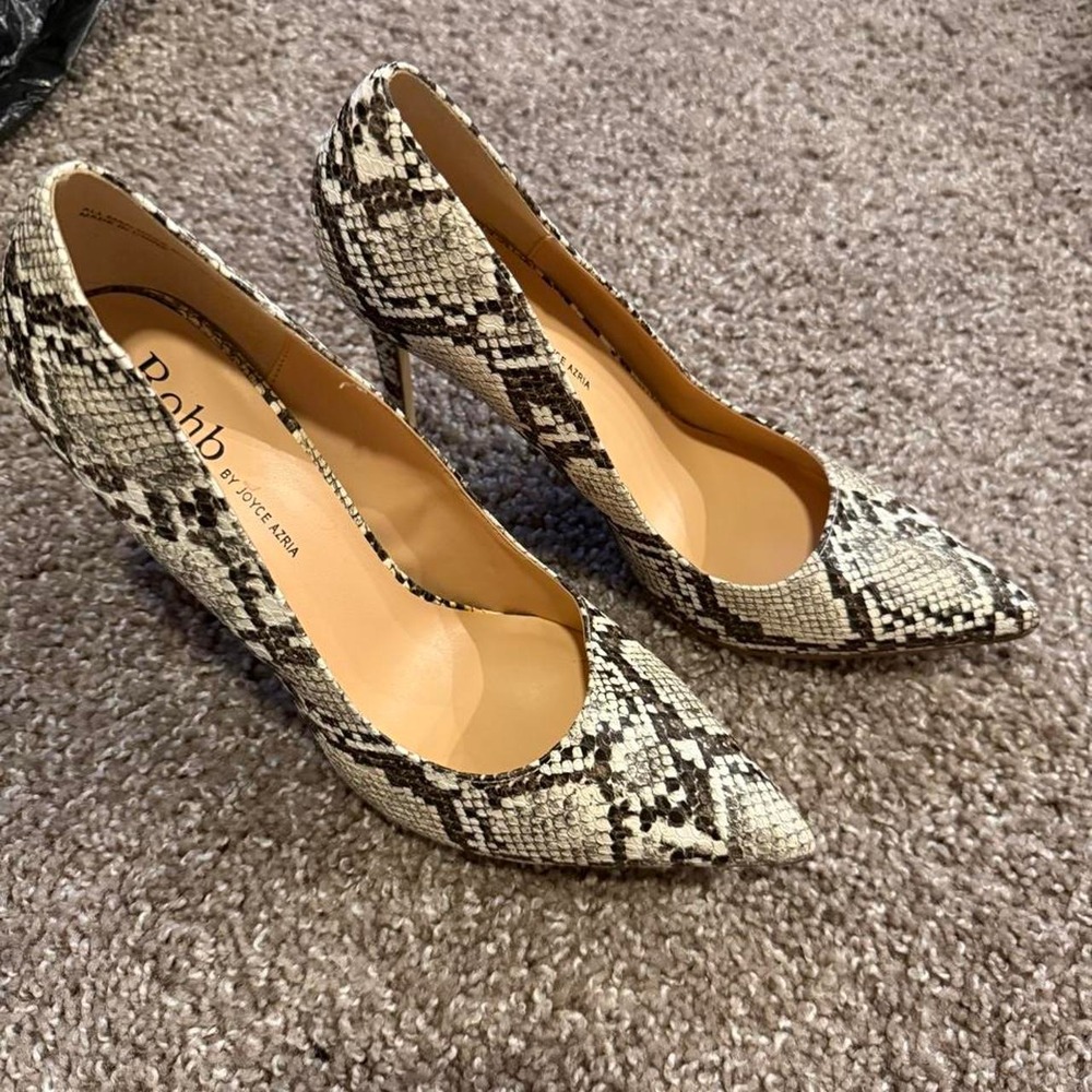 Pah by Joyce Azria Snake Print Pointed Toe Pumps Heels Women's 9